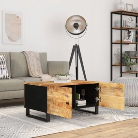 vidaXL Τραπεζάκι Σαλονιού 80x50x40 εκ. Μασίφ Ξύλο Μάνγκο &amp; Επεξ. Ξύλο
