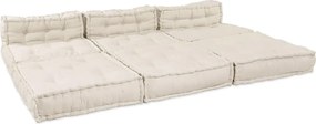 vidaXL Μονάδα Μοντέρνου Καναπέ 4 pcs Κρεμ Ύφασμα