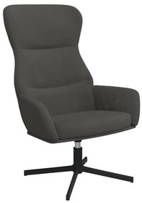 vidaXL Πολυθρόνα Relax Σκούρο Γκρι Βελούδινη