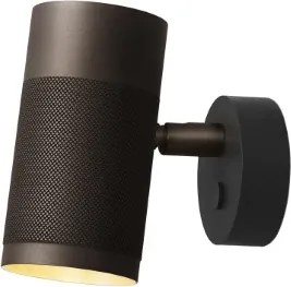 Απλίκα Τοίχου Σποτ Patrone 12cm GU10 ⌀6cm Καφέ