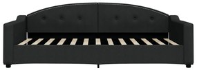 Καναπές Κρεβάτι Μαύρος 100 x 200 εκ. Υφασμάτινος - Μαύρο