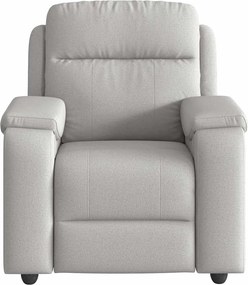 vidaXL καρέκλα ανάκλισης μασάζ Cloud Grey Fabric