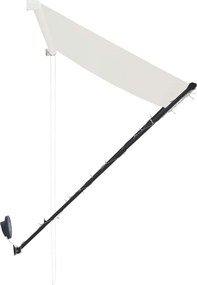 vidaXL Τέντα Συρόμενη με LED Κρεμ 350 x 150 εκ.