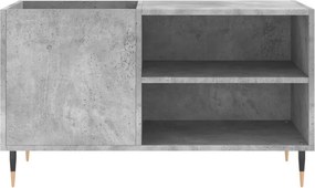 vidaXL Δισκοθήκη Γκρι Σκυροδέματος 85 x 38 x 48 εκ. από Επεξεργ. Ξύλο