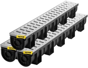 VEVOR Drainage Trench Driveway Channel Drain Kit Metal Grate-5.8