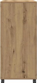 vidaXL Ντουλάπι Τροχήλατο Αρτισιανή Δρυς 55x40x91 εκ. από Επεξ. Ξύλο