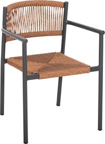 ΠΟΛΥΘΡΟΝΑ ΑΛΟΥΜΙΝΙΟΥ STER HM5786.12 ΑΝΘΡΑΚΙ-ΣΥΝΘ.RATTAN ΜΠΕΖ 55,5x53x78Υεκ.