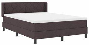 vidaXL Κρεβάτι box spring με στρώμα με στρώμα Σκούρο Καφέ 140 x 190 cm