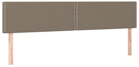 vidaXL Κρεβάτι Boxspring με Στρώμα Taupe 200x200 εκ. Υφασμάτινο