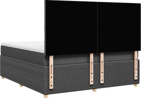 vidaXL Κρεβάτι Boxspring με Στρώμα Σκούρο Γκρι 180x200 εκ Υφασμάτιν