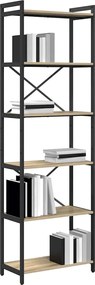 vidaXL Ράφι Βιβλίων Δρύς Sonoma 60 x 30 x 189,5 εκ Επεξεργασμένο ξύλο