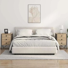 vidaXL Κομοδίνο 2 pcs Δρύς Sonoma 42 x 41 x 61 εκ Επεξεργασμένο ξύλο