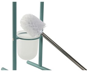 Βάση για το Χαρτί Υγείας Home ESPRIT Λευκό Τυρκουάζ Μέταλλο 30 x 16 x 78,5 cm (x2)