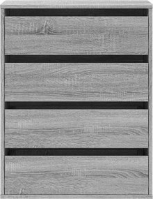 vidaXL Συρταριέρα Γκρι Sonoma 60x41x76 εκ. από Επεξεργ. Ξύλο