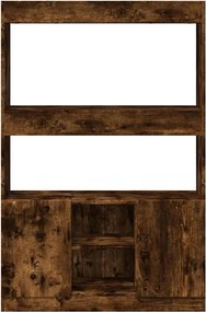 vidaXL Ντουλάπι Καπνιστή Δρυς 92x33x140 εκ. από Επεξεργασμένο Ξύλο