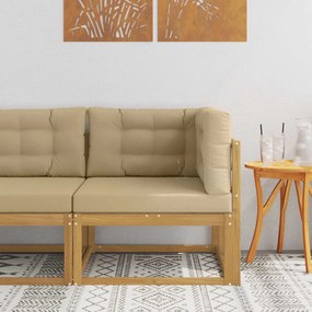 vidaXL Υπαίθριο Γωνιακό Καναπέ Πολυεστέρας Λευκό
