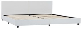vidaXL Πλαίσιο Κρεβατιού Λευκό 180 x 200 εκ. από Συνθετικό Δέρμα