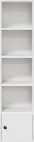 vidaXL Βιβλιοθήκη Λευκή 31x24x127 εκ. από Επεξεργασμένο Ξύλο