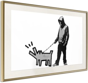 Αφίσα - Banksy: Choose Your Weapon - 30x20 - Χρυσό - Με πασπαρτού