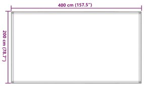 Χαλί Σκηνής Μαύρο 200 x 400 εκ.