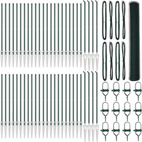vidaXL Στύλος Περιφράξεων Πράσινο 100 x 1,2 m (25 mm δίχτυ)