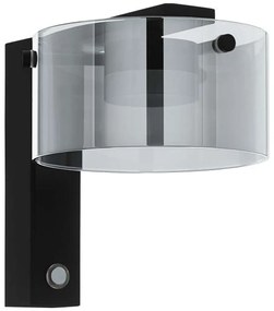 Φωτιστικό Τοίχου - Απλίκα 39876 Copillos Led/1 Black-Clear Eglo Metal, Glass