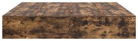 vidaXL Κρεβάτι αποθήκευσης Καπνιστό Δρυς 180x200 εκ