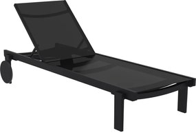 CASABLANCA ΞΑΠΛΩΣΤΡΑ BLACK/BLACK ΑΛΟΥΜ-ΠΟΛ/ΝΙΟΥ SIESTA 74X190X31εκ.
