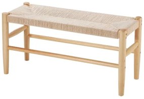 VEVOR Rattan Bench Wooden Bench 31.5 Inches for Entryway Living Room &amp; Bedroom