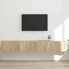 vidaXL Ντουλάπι Τηλεόρασης Τοίχου 2 pcs Σονόμα Επεξεργασμένο Ξύλο