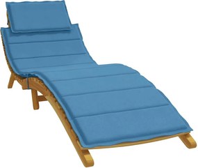 vidaXL Μαξιλάρι Ξαπλώστρας Μπλε 186x58x4 εκ. Ύφασμα