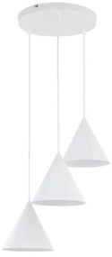 Κρεμαστό Φωτιστικό Οροφής 3xE27 Φ42cm Cono TK Lighting-10012-Λευκό 10012