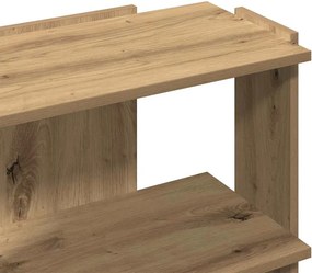 vidaXL Βιβλιοθήκη 3 επιπέδων Δρυς τεχνίτης 60x30x60 cm