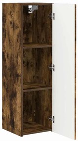 vidaXL Ντουλάπι Τηλεόρασης Τοίχου Επιτοίχιο 2 pcs Καπνιστό Δρύς