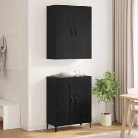 vidaXL Highboard Μαύρη Οξυά 69,5 x 34 x 180 εκ. Επεξεργασμένο Ξύλο