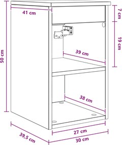 vidaXL Ντουλάπι Μπάνιου Ενδιάμεσο Artisan Δρυς 30 x 35 x 50 εκ.