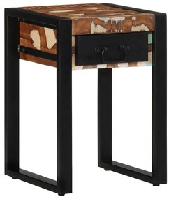 Τραπεζάκι Πολύχρωμο 35x35x50 cm Ξύλο μασίφ αναγεννημένο