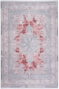 Χαλί Naf Naf Lucidi E0145 055 Grey-Red Βιοκαρπέτ 200X290cm