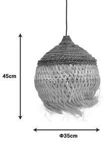 ΦΩΤΙΣΤΙΚΟ ΟΡΟΦΗΣ FIORINE INART ABACA ΣΕ ΦΥΣΙΚΟ ΧΡΩΜΑ Φ35X45ΕΚ