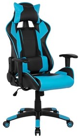 ΠΟΛΥΘΡΟΝΑ GAMING DARIUS HM1072.08 ΜΑΥΡΗ-ΣΙΕΛ 66,5x70x(122-129) cm