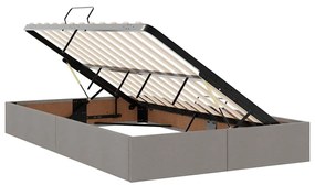 vidaXL Κρεβάτι Αποθήκης με στρώμα Taupe 120 x 200 cm Τεχνητό Δέρμα