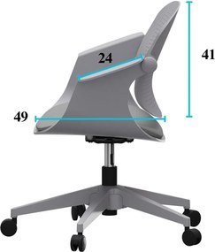 Office Chair Sisa - Grey Grey