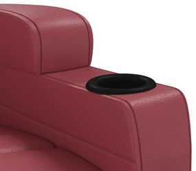 vidaXL Πολυθρόνα Ανακλινόμενη Μπορντό από Συνθετικό Δέρμα