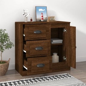 vidaXL Μπουφές Καφέ Δρυς 70x35,5x67,5 εκ. από Επεξεργασμένο Ξύλο