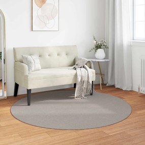 vidaXL Χαλί εσωτερικού χώρου LUGO Taupe Ø 120 cm Πολυεστέρας