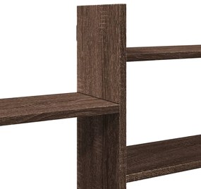vidaXL Ραφιέρα Τοίχου Καφέ Δρυς 167,5x18x68 εκ. Επεξεργασμένο Ξύλο