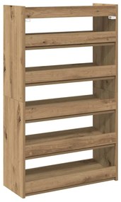 vidaXL Ράφι παπουτσιών  Artisan Oak 60x25x100 cm Κατασκευασμένο ξύλο