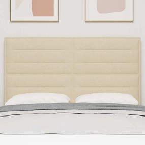 vidaXL Κεφαλάρι με κεφαλάρι Κρεμ 144 cm Τεχνητό Δέρμα