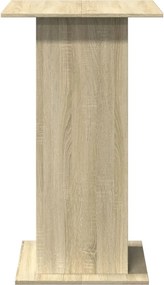 vidaXL Τραπέζι Μπαρ με Ράφια Sonoma Δρυς 60x60x102 εκ. Επεξ. Ξύλο