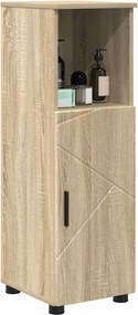 vidaXL Ντουλάπι Μπάνιου με αποθήκευση Δρύς Sonoma 30 x 35 x 95 εκ